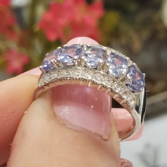 GENUINE BLUE TOURMALINE INDICOLITE .925 RING - Picture 2 of 15